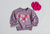 Chenille Ghoul Power Mauve Pullover
